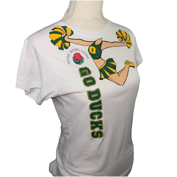 NWT Jansport University Oregon Ducks Cheerleader Youth LG Womens Small T-Shirt - Picture 2 of 6